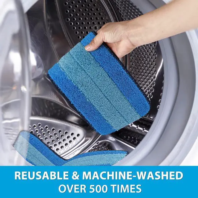 Alt view image 5 of 6 - 6 Pack Microfiber Cleaning Pads for Bona Mop, Safe for Hardwood and Hard-Surface Floors, Reusable Microfiber Mop Pads for 18 Inch Mop, No Residue, Super-Absorbent, Over 500 Machine Washes