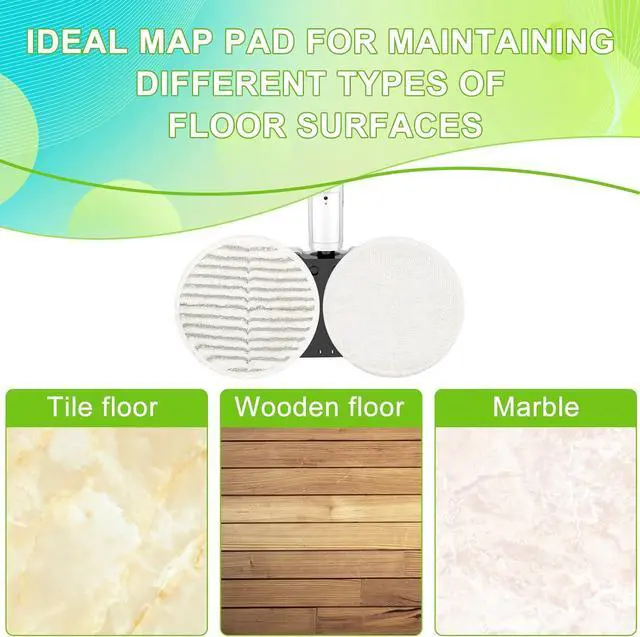 Alt view image 4 of 7 - 2124 Replacement Pads for Bissell Spinwave Spin Mop, 2 Scrubby Pads and 4 Soft Pads Compatible with Bisell Spinwave 2039 2039A 2039Q 2039T 2039W 20391 20395 20399 2307 23157 2315A Mop Pad Kit LUXRILIX