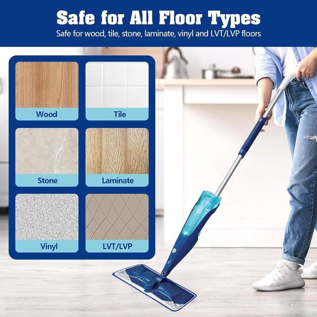 Alt view image 5 of 6 - 8 Pack Deep Cleaning Replacement Pads for Bona Family of Mops, Premium Microfiber Floor Mop for Hardwood Floors and Multi-Surface Floor Cleaner
