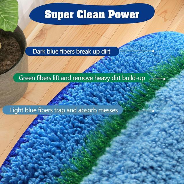 Alt view image 3 of 6 - 8 Pack Deep Cleaning Replacement Pads for Bona Family of Mops, Premium Microfiber Floor Mop for Hardwood Floors and Multi-Surface Floor Cleaner