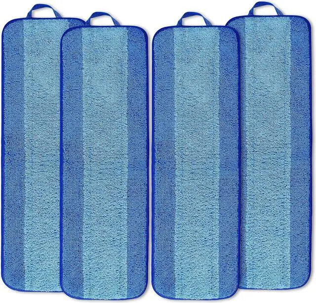 Alt view image 7 of 7 - KEEPOW Microfiber Cleaning Pad, Mop Replacement Pads for Hardwood Floor Cleaner, 18 Inch, Washable & Reusable Spray Refills for Hard Surface Laminate Wood (4 Pack)