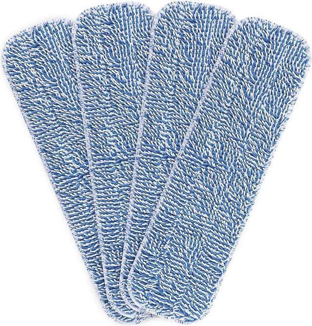 Main image of Replacement Microfiber Cleaning Pads - 18''x5'' Dust Mop Chenille Refill Pet Sweeping Pad Compatible with Bona Mop, Washable Wet Dry Mop Head Fits 17 to 18 Flat Mop - 4 Pack