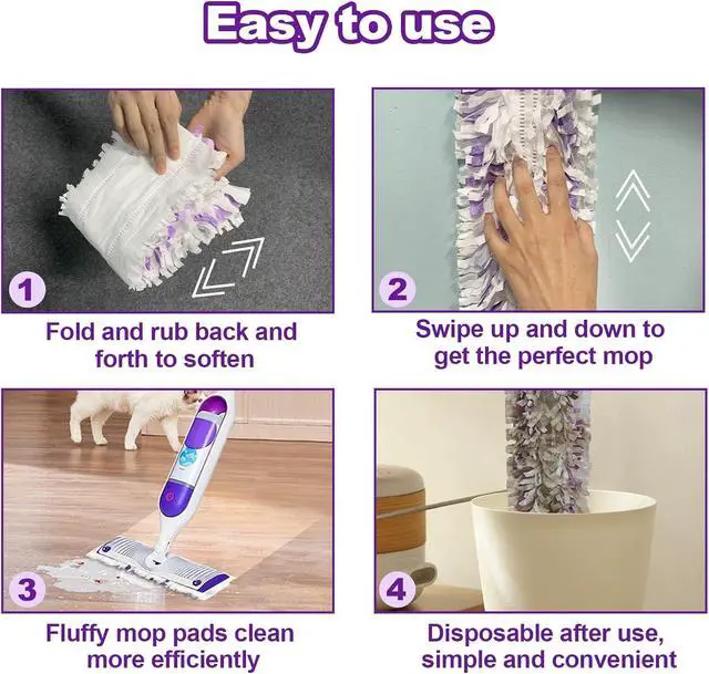 Alt view image 2 of 7 - 22 Count Disposable Power Mop Refills Compatible with Swiffer PowerMop Multi-Surface Floor Mop and Swiffer PowerMop Wood Mop, Power Mop Pads for Floor Cleaning