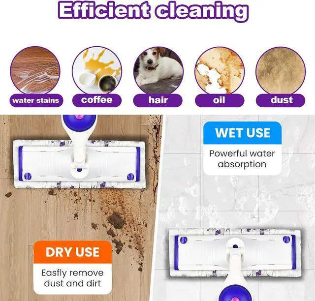 Alt view image 5 of 7 - 22 Count Disposable Power Mop Refills Compatible with Swiffer PowerMop Multi-Surface Floor Mop and Swiffer PowerMop Wood Mop, Power Mop Pads for Floor Cleaning