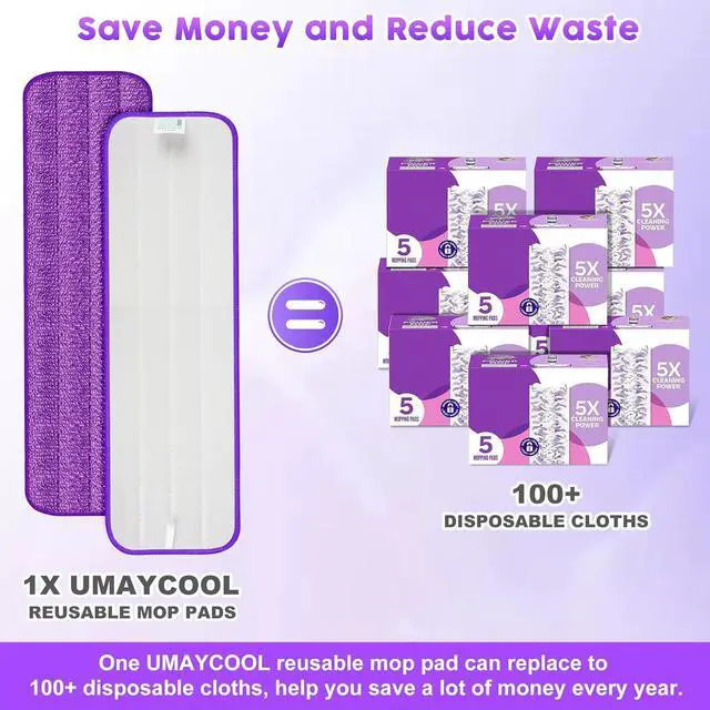Alt view image 6 of 7 - 18 Pack Disposable Mop Pads for Swiffer PowerMop Multi-Surface Mop and Swiffer PowerMop Wood Mop, Reusable Mop Refill Pads Machine Washable Up to 100 Times for All Floor Surfaces
