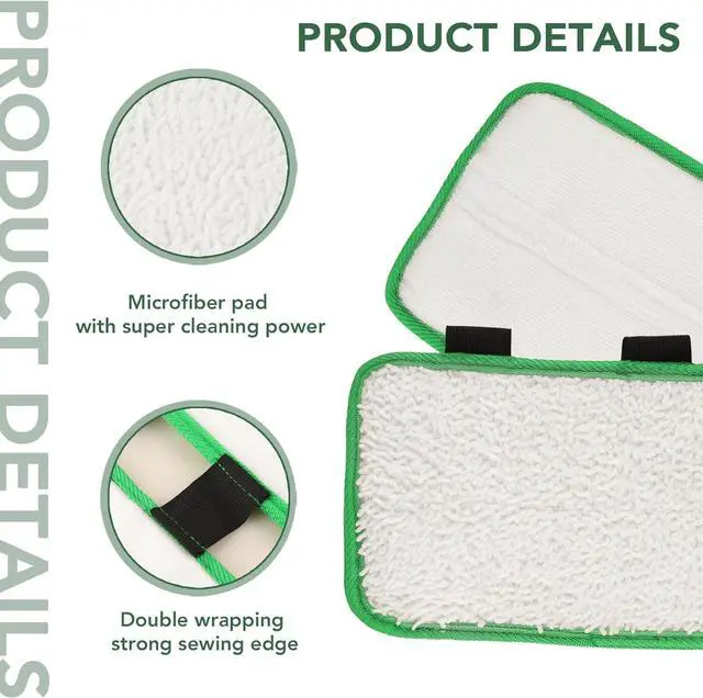 Alt view image 2 of 7 - Mop Pads Replacement Compatible with Shark Sonic Duo Hardwood Floor Cleaner - Reusable and Washable Mop Cloth Refill (5 Pack)