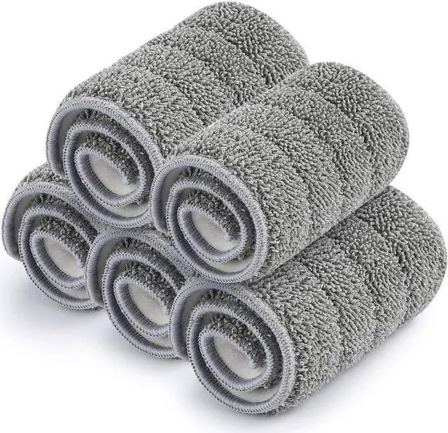 Main image of Bulletproof Microfiber Mop Replacement Heads - 5 Pack Washable Pads for Floor Cleaning Compatible with Tethys & Most 11 - 13 Flat Squeeze Mops for Wet/Dry Mopping, Sanitizing, and Scrubbing Hardwood