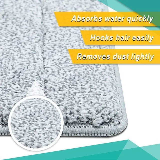 Alt view image 6 of 7 - Bulletproof Microfiber Mop Replacement Heads - 5 Pack Washable Pads for Floor Cleaning Compatible with Tethys & Most 11 - 13 Flat Squeeze Mops for Wet/Dry Mopping, Sanitizing, and Scrubbing Hardwood