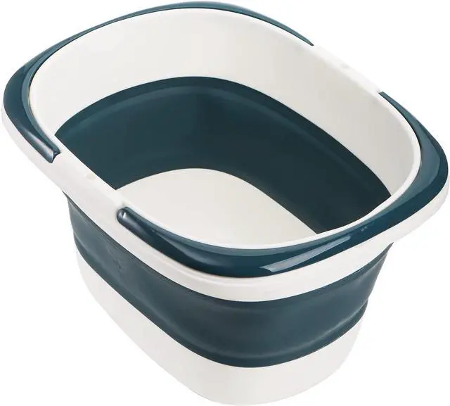 Alt view image 5 of 7 - Coloch 2 Pack 16L/4.2 Gallon Collapsible Plastic Bucket, Foldable Mop Bucket Laundry Basket with Handle, Portable Water Pail Space-Saving Bucket for House Cleaning, Car Washing, Fishing, Camping