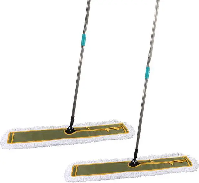 Main image of OFO 43inch Industrial Commercial Dust Mop 2 Sets // Heavy Duty Dust Mop // 63inch Length Stainless Steel Handle //Easily Clean Large Area Factory,Shopping Mall,Garage
