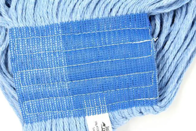 Alt view image 4 of 6 - Turkey Creek Essentials Mop Heads Commercial Grade USA Made Looped End Heavy Duty Large Mop Head of Blue 4-Ply Synthetic Yarn Industrial Wet Mop Head Replacement and String Mop Refills (1, Large)