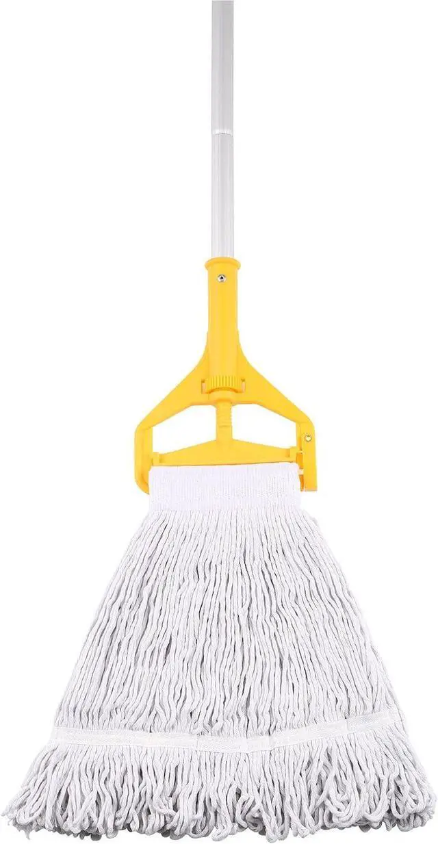 Main image of Loop-End String Wet Mop Heavy Duty Cotton Mop Commercial Industrial Grade Side Clip-On Mop Head for Floor Cleaning 59"