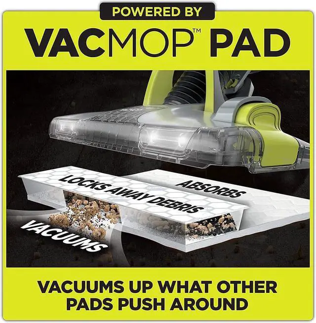 Alt view image 2 of 7 - Shark VMP40 VACMOP Disposable Hard Floor Vacuum and Mop Pad Refills, Hardwood Floor Mop Pad, Shark Hard Floor Pads, 10 Count (Pack of 4) (Packaging May Vary)