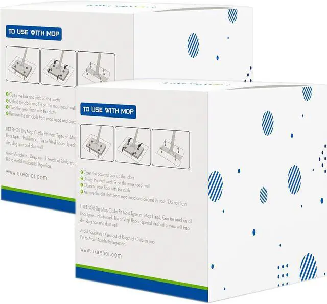 Alt view image 2 of 7 - Dry Mop Refills Sweeper 160 Count Disposable Dusting Cloths Dry Sweeping Refills Dry Duster Cloths Mop Pads Floor Cloth Refills Electrostatic Cloths 7.9"x11.6" Box Packing