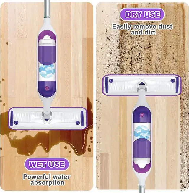 Alt view image 4 of 7 - 16 Pack Disaposable Mop Pads for Swiffer Power Mop, Reusable Mop Pads for Swiffer Power Mop Start Kit & Swiffer Wood Mop Kit Power Mop Replacement Pads Machine Washable Works for All Floor Types