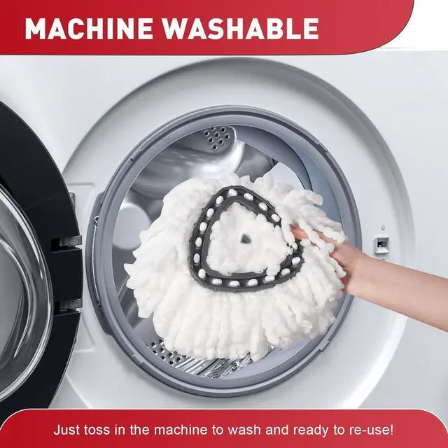 Alt view image 5 of 6 - Mop Replace Head Compatible with Ocedar, Mop Refill Compatible with O-Ceda EasyWrin Spin Mop Head Replacement 1-Tank System Only, 6 Refills