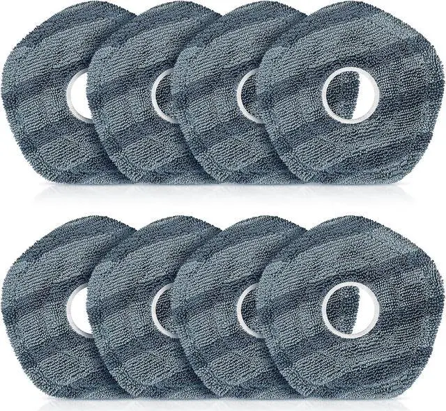 Main image of 8 Pack Mop Pads Compatible with eufy X10 Pro Omni / X9 Pro Robot Vacuum Cleaner, Spin Cleaning Pads Replacement Accessories Set