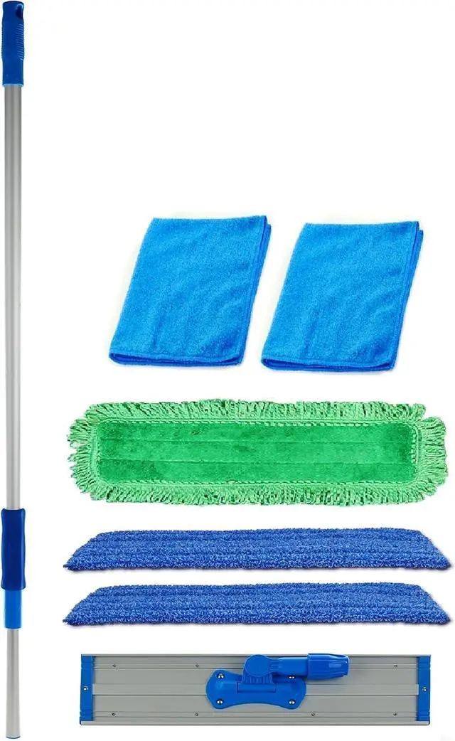 Main image of Real Clean 18 inch Professional Commercial Microfiber Mop with Three 18 inch Premium Microfiber Mop Pads and 2 Microfiber Towels