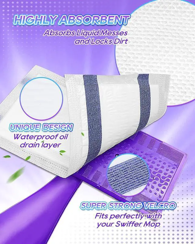 Alt view image 3 of 7 - Disposable Mop Pad Refills Compatible with Swiffer Wet Jet Mop, Mopping Pad Refill Fit for Swiffer Wetjet Mop, 30 Count Multi-Layer Floor Mop Pads for Multi Surface Floor