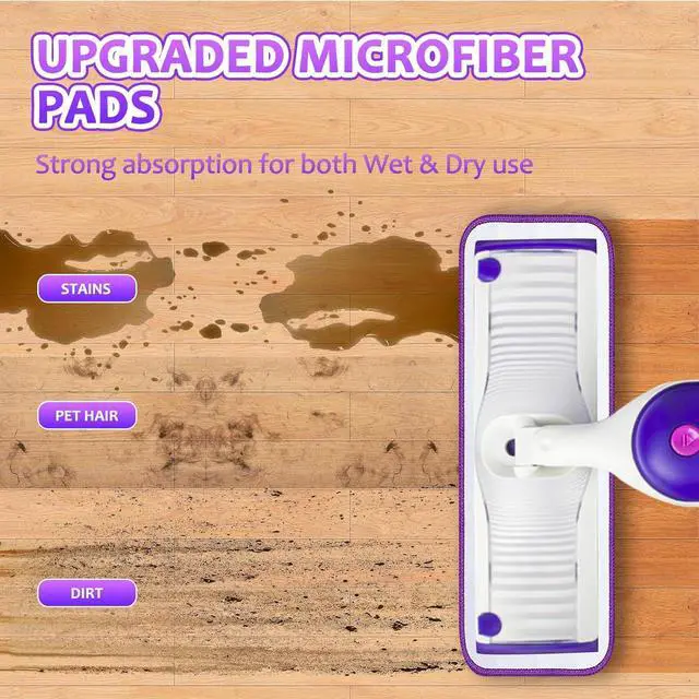 Alt view image 5 of 6 - 6-Pack Reusable Thicken & Absorbent Refill Pads Compatible for Swiffer PowerMop, Power Mop Pads Refill Replacement Pads for Power Mop, Machine Washable Perfectly Fits for All Floor Types