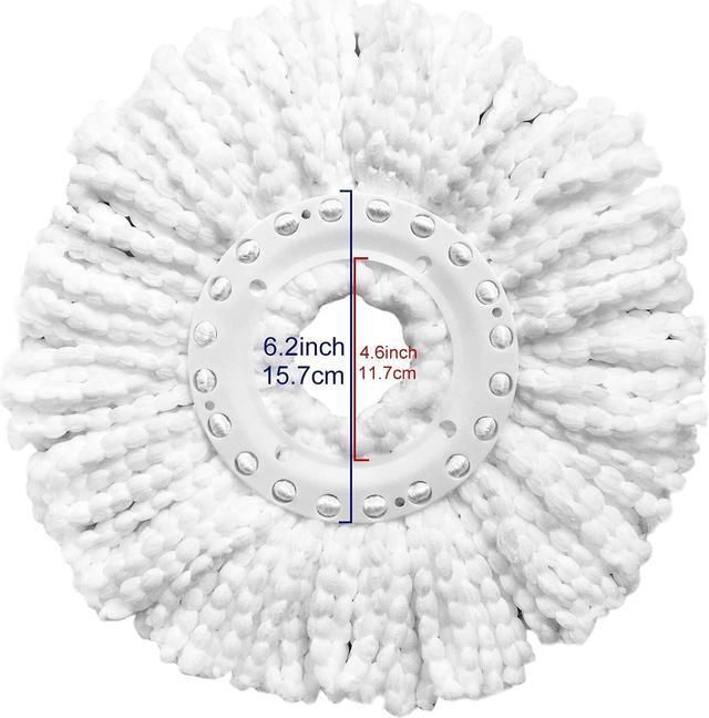 Alt view image 2 of 4 - 6 Pack Spin Mop Replacement Heads Compatible with Hurricane, Mopnado, Casabella and Other Standard Size Spin Mop, Easy to Clean and Durable Microfiber Spin Mop Refills, Mops Head for Floor Cleaning