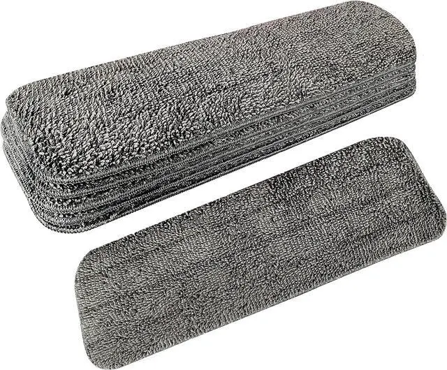 Main image of 6 Pack Microfiber Spray Mop Replacement Heads for Wet Dry Mops, Premium Floor Cleaning Pads, Reusable Replacement Refills Compatible with Bona Floor Care System - Dark Gray