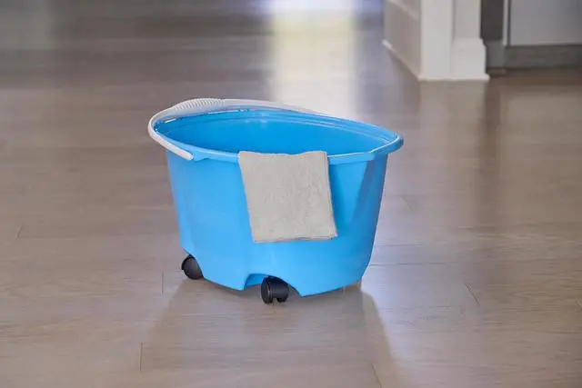 Alt view image 2 of 4 - Quickie® Ez-Glide Bucket On Wheels, 5 Qt, Blue 20000ZQK - 1 Each