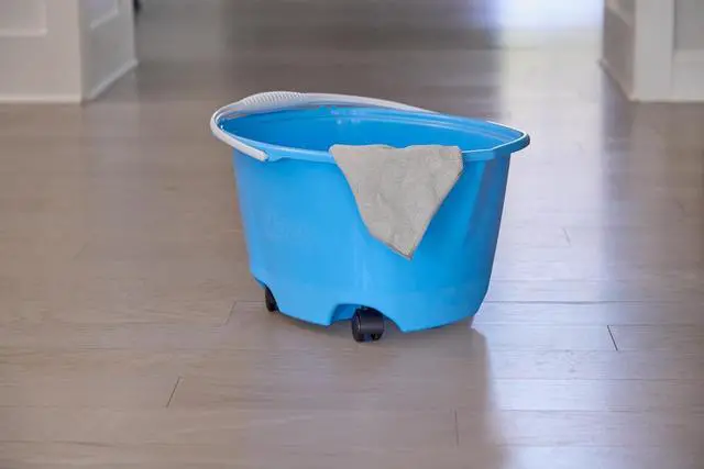 Alt view image 3 of 4 - Quickie® Ez-Glide Bucket On Wheels, 5 Qt, Blue 20000ZQK - 1 Each