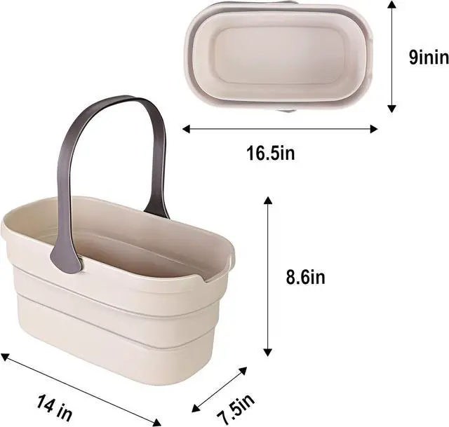 Alt view image 2 of 7 - Eyliden Collapsible Bucket, Bucket for Cleaning Mop, 10L(2.6Gallon) Multiuse Foldable Water Pail, Portable Handy Basket for Cleaning Mop, Camping, Tailgating and More