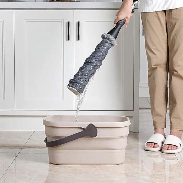 Alt view image 3 of 7 - Eyliden Collapsible Bucket, Bucket for Cleaning Mop, 10L(2.6Gallon) Multiuse Foldable Water Pail, Portable Handy Basket for Cleaning Mop, Camping, Tailgating and More