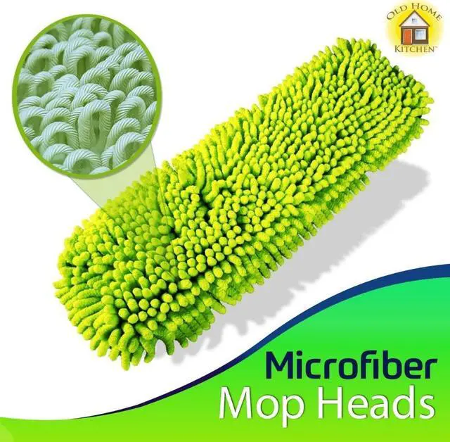 Alt view image 4 of 7 - Reusable Chenille Mop Pads | Washable Microfiber Pads for Standard Mop Heads | Swiffer-Compatible Dry Mops for Dust, Pet Hair, and Spills | Replacement Set of 2