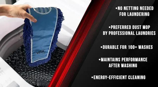 Alt view image 4 of 7 - Ultimate Dust Mop Kit: Industrial-Grade Performance, Heavy-Duty Frame, Telescopic Handle - White 18 Inch