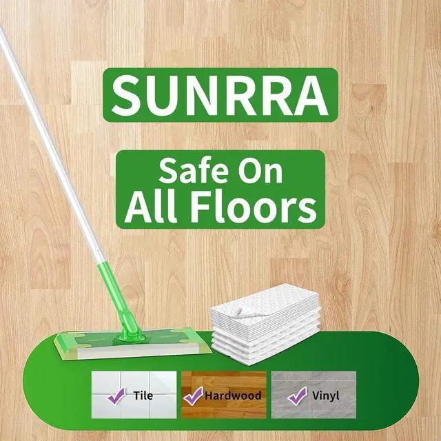 Alt view image 5 of 7 - 200 Count Dry Pad Refills Replace for Swiffer Dry Pads, Swiffer Dry Sweeping Cloths, 11 x 8.6 inch Dry Mop Refills