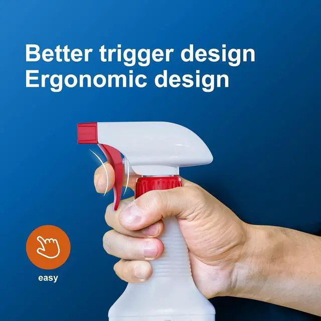 Alt view image 6 of 6 - Veco Spray Bottle (5 Pack,16 Oz) with Measurements and Adjustable Nozzle(Mist & Stream Mode), HDPE Plastic Spray Bottles for Cleaning Solution, Household/Commercial/Industrial Use, No Leak and Clog