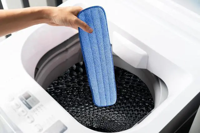 Alt view image 5 of 7 - 18" Microfiber Mop Pads - Hook and Loop, Washable, Wet/Dry : 12 Pack