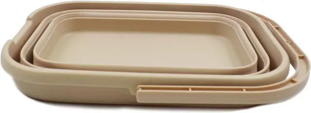 Alt view image 2 of 6 - SAMMART 12L (3.1 Gallon) Collapsible Rectangular Handy Bucket (1, Apricot)