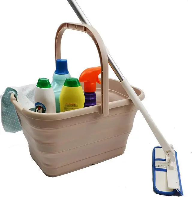 Alt view image 6 of 6 - SAMMART 12L (3.1 Gallon) Collapsible Rectangular Handy Bucket (1, Apricot)