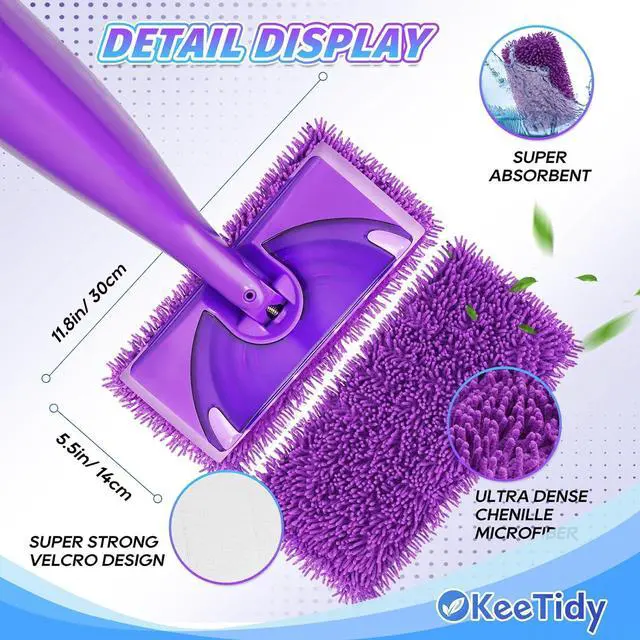 Alt view image 3 of 7 - Wet Pads Refill for Swiffer - WetJet Hardwood Floor Cleaner Spray Mop Pad Refill Reusable Microfiber Wet Jet Pads (5 Pack)