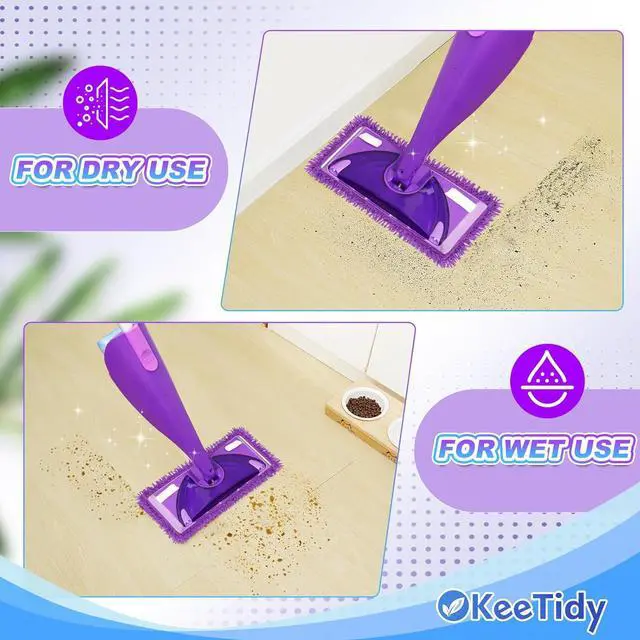 Alt view image 4 of 7 - Wet Pads Refill for Swiffer - WetJet Hardwood Floor Cleaner Spray Mop Pad Refill Reusable Microfiber Wet Jet Pads (5 Pack)