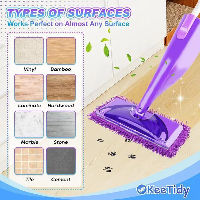 Alt view image 7 of 7 - Wet Pads Refill for Swiffer - WetJet Hardwood Floor Cleaner Spray Mop Pad Refill Reusable Microfiber Wet Jet Pads (5 Pack)