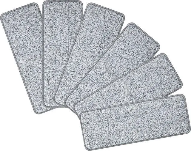 Main image of Aifacay Microfiber Mop Head Replacements for Flat Floor Mop and Bucket Set, 13 Inch Reusable Microfiber Mop Pad Refills for Floor Cleaning Hard Wood Floor Microfiber Cleaning Pads - 6 Pack