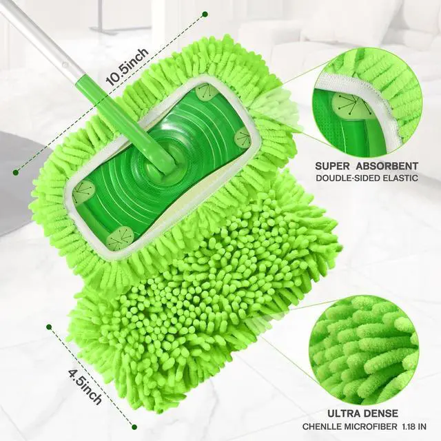 Alt view image 3 of 7 - Mop Refills for Swiffer Sweeper,SealUncle Reusable Microfiber Mop Pads Washable Sweeper Refill Wet/Dry Use for All Purpose Floor(3 Pack)