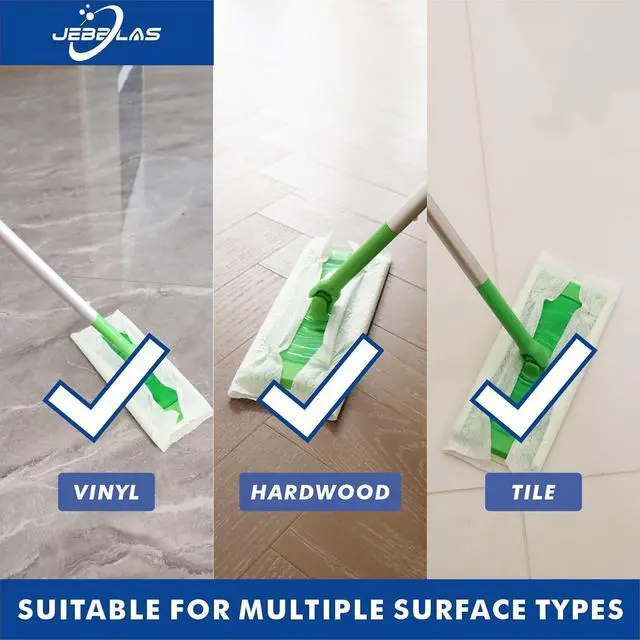 Alt view image 2 of 7 - JEBBLAS Disposable Mop Refills Dry Sweeping Pad for Floor Mop Sweeping Cloths Multi Surface Refills, 240 Count