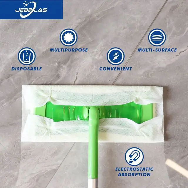 Alt view image 3 of 7 - JEBBLAS Disposable Mop Refills Dry Sweeping Pad for Floor Mop Sweeping Cloths Multi Surface Refills, 240 Count