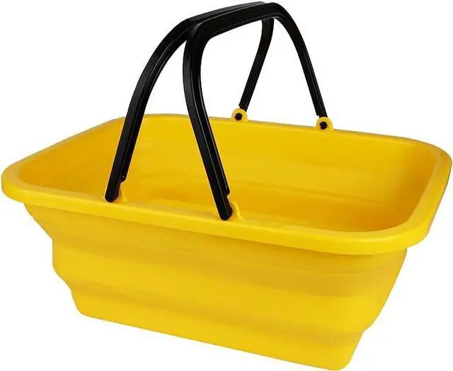 Alt view image 7 of 7 - Collapsible Compact Bucket with Handle 10L(2.6 Gallon) Portable Water Bucket,Outdoor Multiuse Foldable Water Pail for Car Window Cleaning, Camping, Washing Dishes, Picnic, Fishing