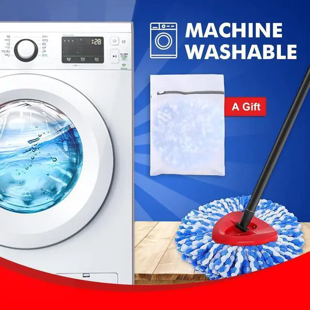 Alt view image 4 of 5 - Mop Heads Replacements for Rinse 2 Tank System Spin Mop Replace Microfiber Refills Pads for Floor Cleaning, Easy to Replace, 5 Pack