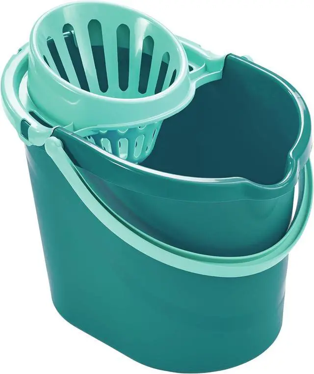 Alt view image 4 of 7 - Leifheit, Blue Classic Mop and Bucket Set, Green, White