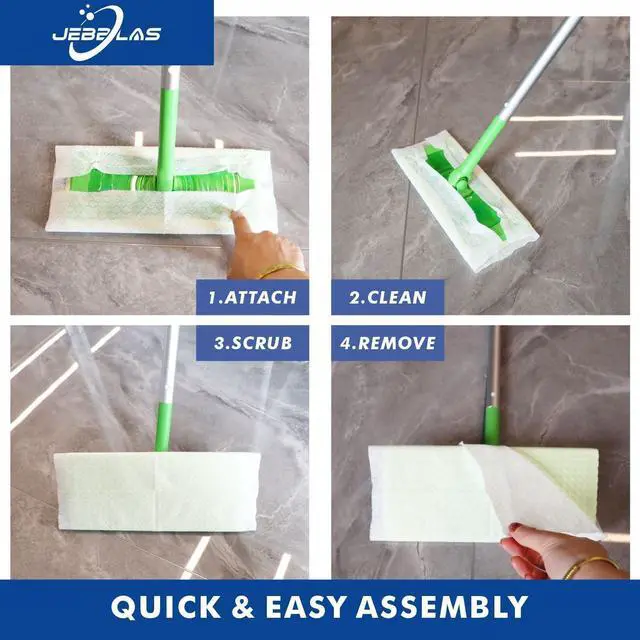 Alt view image 4 of 7 - JEBBLAS Disposable Mop Refills Dry Sweeping Pad for Floor Mop Sweeping Cloths Multi Surface Refills, 240 Count