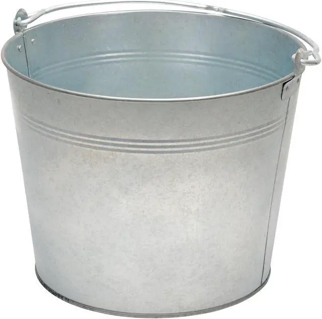 Alt view image 3 of 3 - Vestil BKT-GAL-325 Galvanized Steel Bucket, 9-13/16" Depth, 3.25 gallon, 28 pound Capacity, Silver