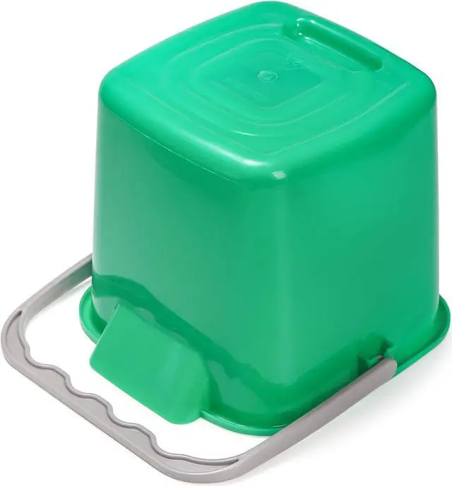 Alt view image 4 of 7 - Peohud 4 Pack Sanitizing Buckets, 3 Quart Small Cleaning Buckets, Square Detergent Pail with Spout and Handle, Plastic Utility Bucket for Home Kitchen School Offices Commercial Use, Green